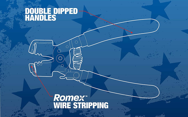 Southwire Tools SNM1214HH-US ROMEX BOXJaw Wire Stripper, Dual Wire Cutter