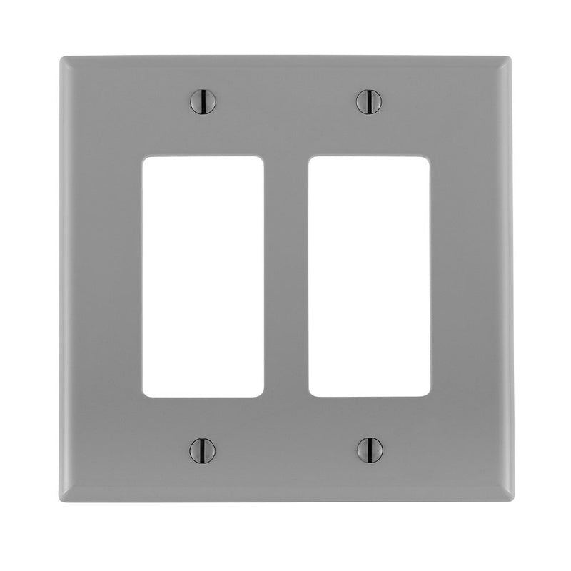 Leviton PJ262 2-Gang Decora/GFCI Device Decora Wallplate/Faceplate, Midway Size