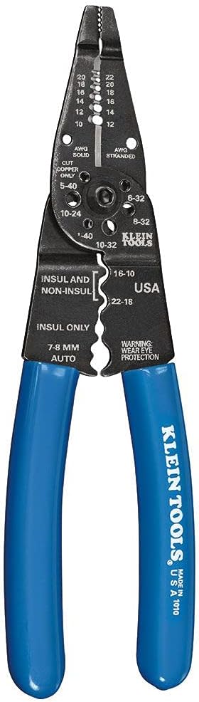 Klein Tools 1010 Multi-Purpose Long Nose Wire Cutter, Crimper, Stripper & Bolt Cutter – 8-Inch Electrician’s Tool 74404-4
