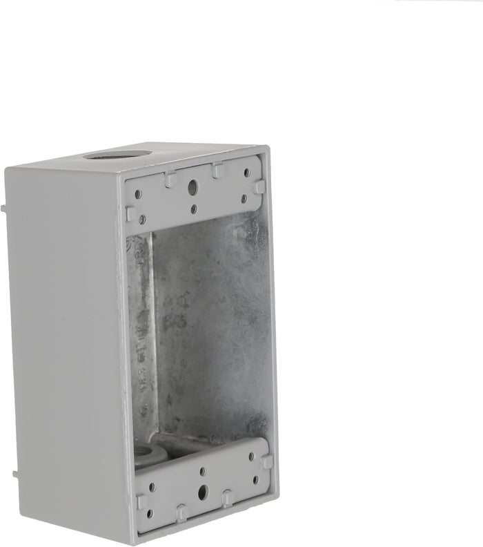 Hubbell-Bell Outdoor 5320-0 Single Gang 3-1/2-Inch Outlets Weatherproof Box Gray