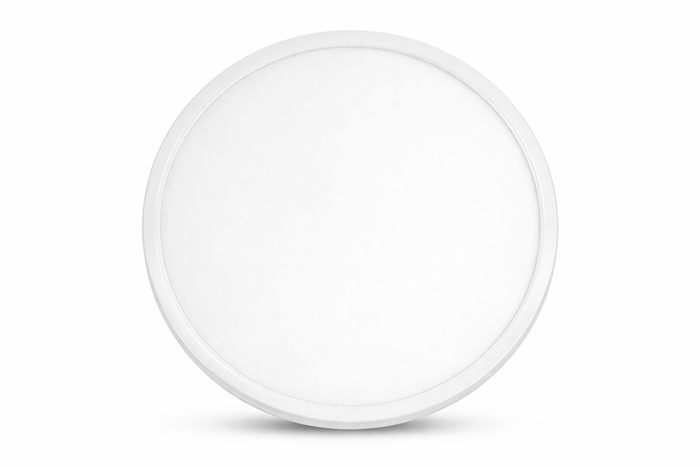 Ecotek 12 inch round LED slim surface mount fixture white front view model LP-MR-300