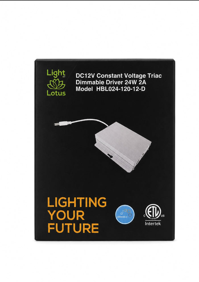 Lotus LED HBL024-120-12-D 24W 12V Hardwired TRIAC-Dimmable LED Driver with 6-Port Hub