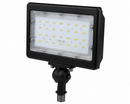 SATCO 65-539R1 LED flood light LED array, impact-resistant lens, bronze housing and adjustable 1/2-inch knuckle mount for outdoor security and area lighting