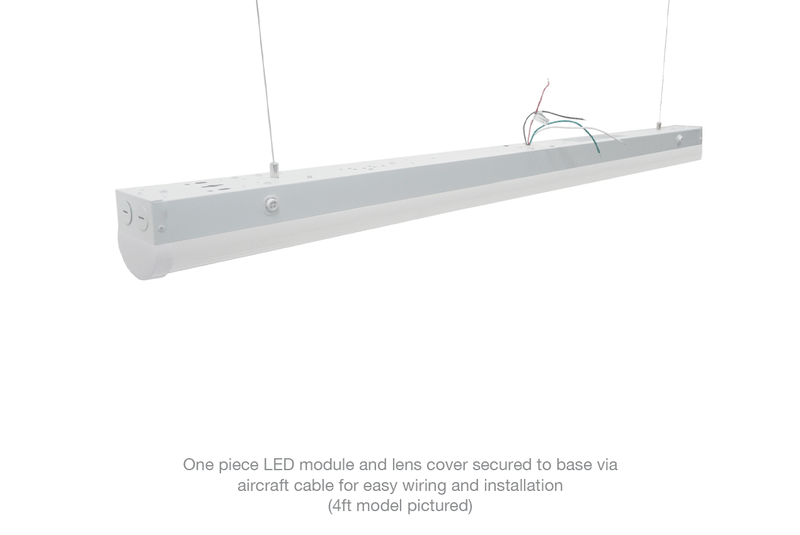 CSC LED ST8B-100W-3P-3CCT-UD 100W 8' White Linear LED Strip Light Watt & CCT Selectable