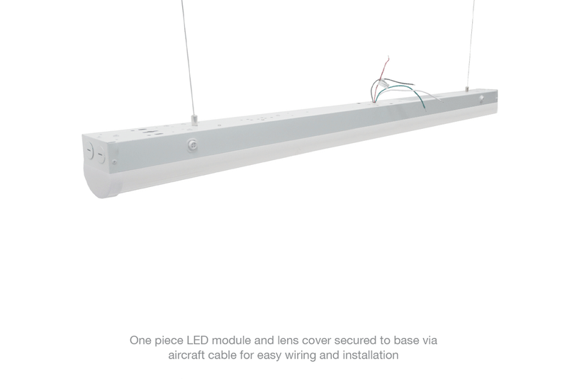 CSC LED ST4B-50W-3P-3CCT-UD 50W 4' White Linear LED Strip Light Watt & CCT Selectable