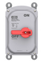 Industrial Grade, Motor Disconnect, Unfused, 3 Pole, 30A 600V AC, Screw Terminals, IP69k, NEMA Type 4X, 12 Non-Metallic Sloped Top Enclosure, HBLAC2 Aux Contact