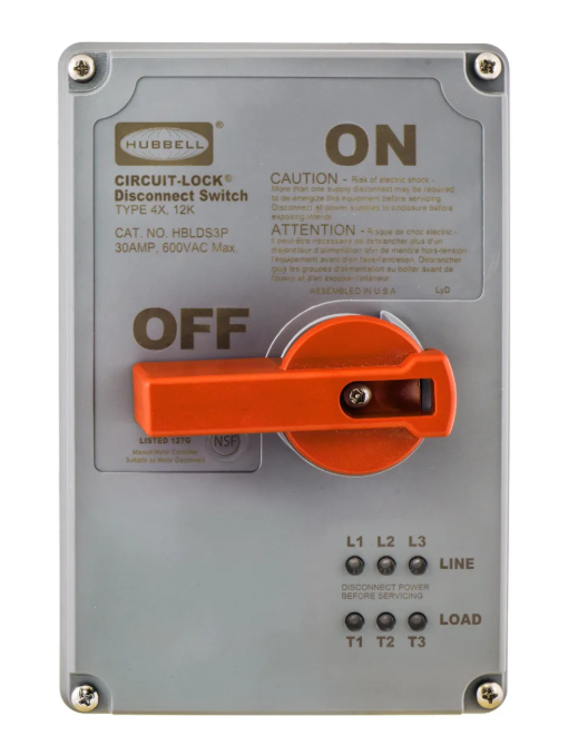 Disconnect Switches, Replacement Coverwith LED Phase Indication, 30A, NEMA 4X