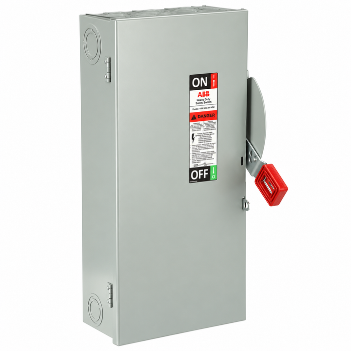 ABB TH3362 60A 3-pole 600V fusible heavy-duty safety switch angled left view2