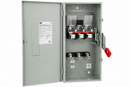 ABB TH3364 200A 3-pole 600V fusible heavy-duty safety switch open interior view