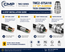 TMC2-075A118 3/4" NPT Aluminum 8/3 & 6/3 TECK90 Cable Connector