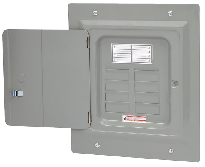 Eaton CCPL108 125A 8-space 16-circuit main lug subpanel open front view