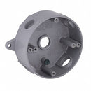 Hubbell Bell 5361-0 gray round weatherproof electrical box with five 1/2 inch threaded outlets for outdoor junction box installations in Canada