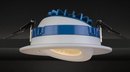 Liteline RA4-12G-90WH white 4-inch gimbal recessed light used for retail accent lighting and directional illumination