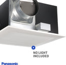 Panasonic FV-40VQ4 WhisperCeiling exhaust fan with white grille and no integrated light