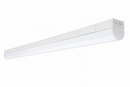 SATCO 65-703R1 8 foot LED linear strip light with integrated LED diffuser, selectable wattage 60W 70W 80W, selectable 3500K 4000K 5000K color temperature and 120-347V commercial lighting fixture on white background