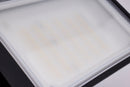 Close-up of SATCO 65-921 LED flood light lens and diffuser