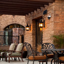 SATCO 65-926 STARFISH smart outdoor camera installed with solar panel on exterior wall