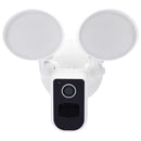 Angled view of SATCO 65-930 smart outdoor security light with camera