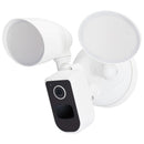 Front view of SATCO 65-930 smart security flood light with built-in HD camera