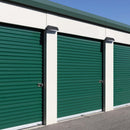 SATCO 65-941 LED full cutoff wall packs installed on commercial self-storage facility exterior