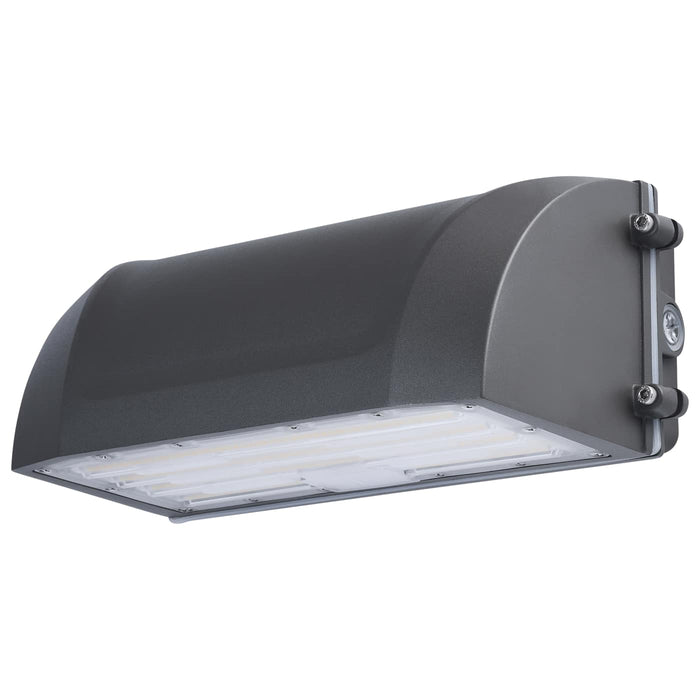 Angled Side view of SATCO 65-941 LED full cutoff wall pack bronze outdoor security light