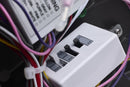 Internal field selectable wattage and colour temperature switches on SATCO 65-941 LED wall pack