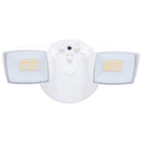 SATCO 65-995 white dual-head LED security flood light angled product view