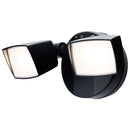 SATCO 65-996 LED security flood light black finish dual head adjustable outdoor security light