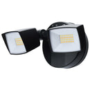 SATCO 65-996 dual head LED security flood light black finish front view