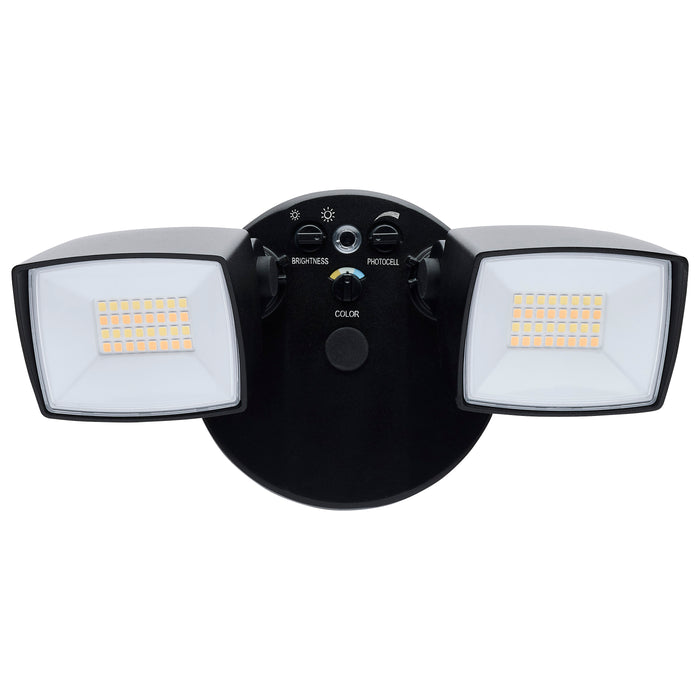 SATCO 65-996 LED security flood light side profile black finish adjustable flood head