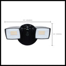 SATCO 65-996 LED security flood light dimensions and measurements diagram