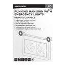 SATCO 67-512 Running Man Exit Sign Emergency Light Remote Capable English Packaging Artwork