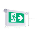 SATCO 67-512 Running Man Exit Sign Emergency Light Dimensions 14.84 Inch Width 11.36 Inch Height