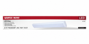 SATCO NUVO 65-1211 4FT 39W LED wrap fixture retail packaging showing 5CCT selectable commercial ceiling light specifications