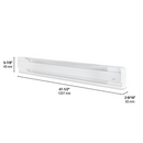 Stelpro Brava B1001W 1000W baseboard heater dimensions – 47-1/2 in. long, 5-7/8 in. high and 2-9/16 in. deep