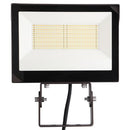 Front view of Votatec AST-FL19 150W CCT and power adjustable LED flood light with trunnion mount and bronze housing