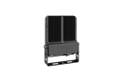 Back view of Votatec ISL-FL03-A-500W 500W CCT and power adjustable LED flood light with heat sink and yoke bracket