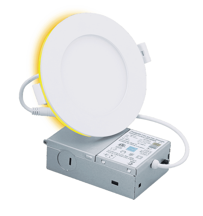Votatec P02104-NL-9W 4 inch slim night light LED panel pot light with external driver 9W plus 3W 5CCT 120V
