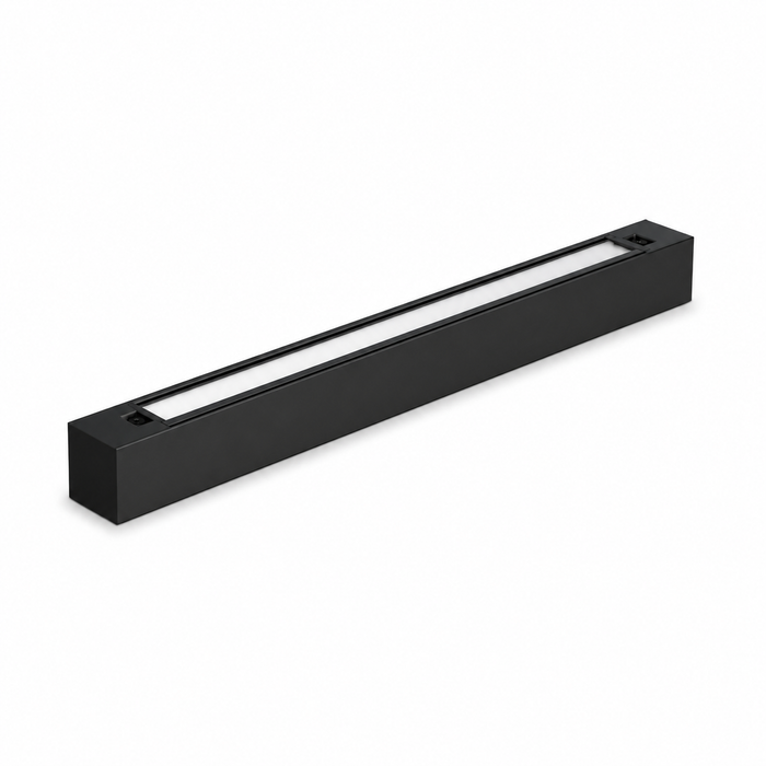 Votatec VO-ALW25FT2-347-4WAY-P-B-D-X 2ft black architectural linear light with selectable wattage, 4CCT adjustment and 120-347V input for offices, corridors and commercial spaces.