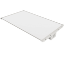 Votatec VO-LHW160FT2-347-3WAY-D-S 2FT linear high bay LED light angled front view with white housing and diffuser