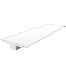 Votatec VO-LHW220FT4-10Y-347-3WAY-S 4FT linear high bay LED light angled front view with white housing and diffuser