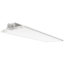 Votatec VO-LHW220FT4-10Y-347-3WAY-S 4FT linear high bay LED light angled underside view with optional sensor and white diffuser