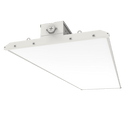 Votatec VO-LHW220FT4-10Y-347-3WAY-S 4FT linear high bay LED light surface mount style view with white housing and diffuser panel