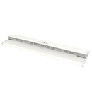 Votatec VO-LHW220FT4-347-3WAY-D-S 4FT linear high bay LED light rear view showing driver compartment wiring knockouts and control switches