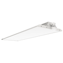 Votatec VO-LHW300FT4-347-3WAY-D-S 4FT linear high bay LED light angled underside view with optional sensor and white diffuser