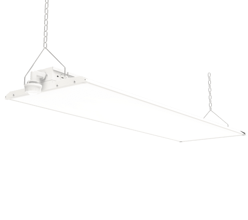 Votatec VO-LHW300FT4-347-3WAY-D-S 4FT linear high bay LED light suspended with optional PIR sensor 300W adjustable 120-347V 3CCT