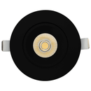 Votatec VO-RP4W16-120-D-5WAY/BK 4 inch round black regressed gimbal LED pot light front view 16W 5CCT 120V black trim