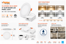 Votatec VO-RP4W9-120-D-6WAY 4 inch slim LED panel light 6CCT 9W recessed pot light with specifications for Ontario and Canada installations