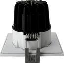 Votatec VO-SP2W8-120-D-5WAY 2 inch square baffle regressed downlight rear heatsink view with spring clips