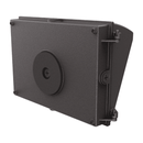 Back view of Votatec VO-WPRW120-347-3WAY regular LED wall pack with bronze wall-mount housing and rear junction access
